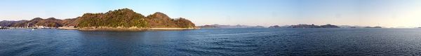 Inland Sea panorama from Takehara Port (borrowed from Wikipedia)